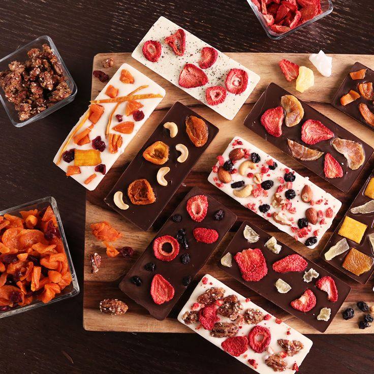 Chocolatinas navideñas: tabletas de chocolate