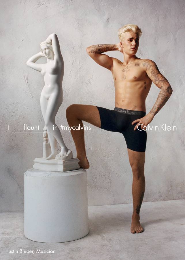 Justin Bieber en ropa interior de Calvin Klein