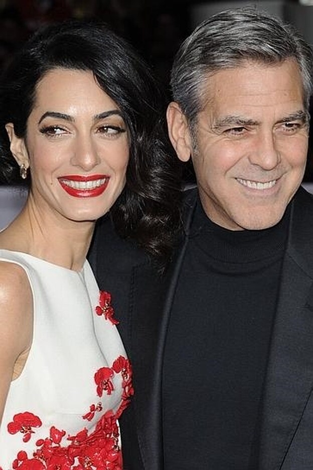Amal y George Clooney en el estreno de 'Hail, Caesar!'.