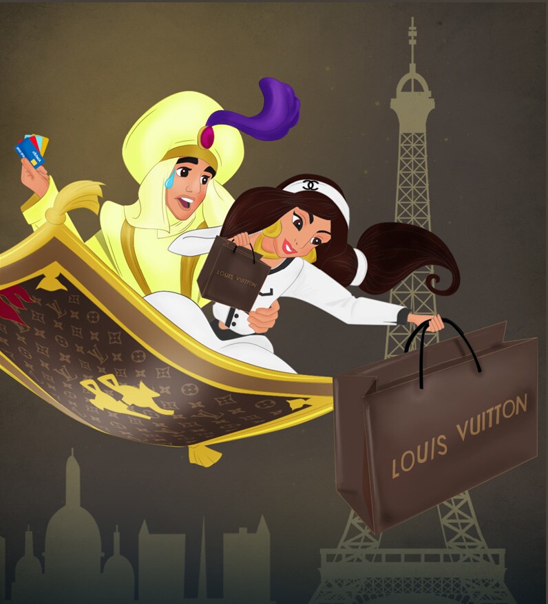 Aladdin y Jasmine se van de compras