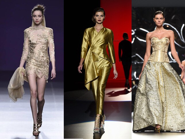 Tendencia de Madrid Fashion Week: dorado