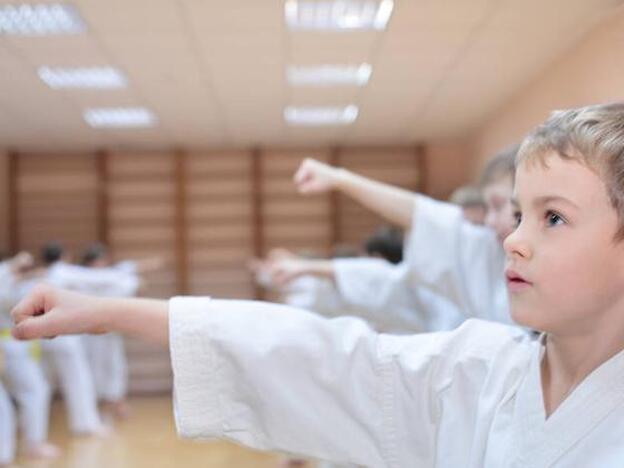 Un niño, practicando artes marciales./GTRES