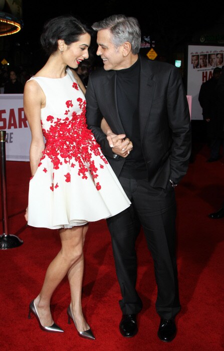 George Clooney y Amal Alamuddin, en el estreno de 'Hail, Caesar!' en Los Ángeles