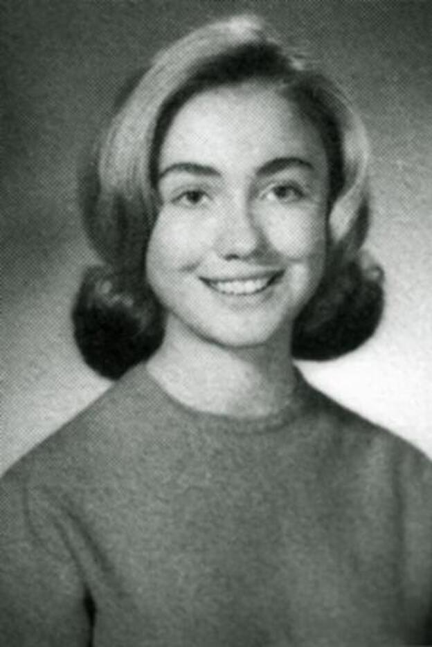 Hillary Clinton, en el anuario del instituto, en 1965.