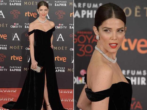 Juana Acosta en la alfombra roja de los Premios Goya 2016.