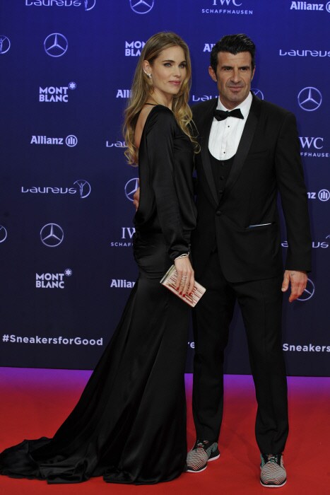 La alfombra roja de los Premios Laureus: Luis Figo y Helene Svedin