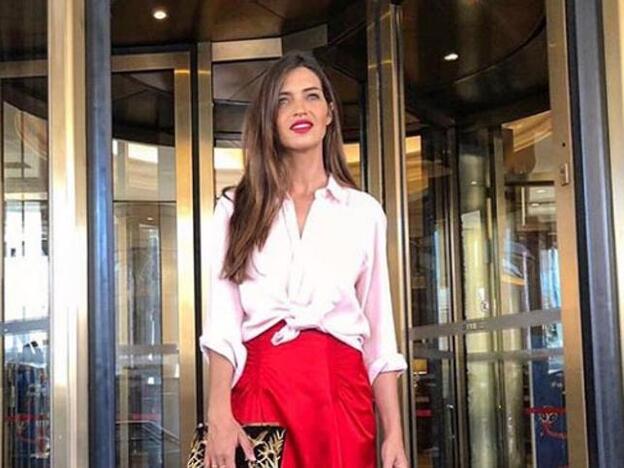 Sara Carbonero conquistó en las redes con el 'look' que lució en el Mundial de Rusia para apoyar a 'La Roja'./instagram.