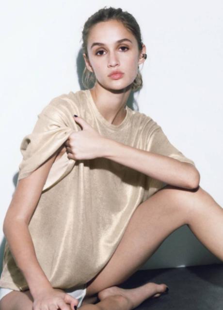 Jersey de manga corta metalizado