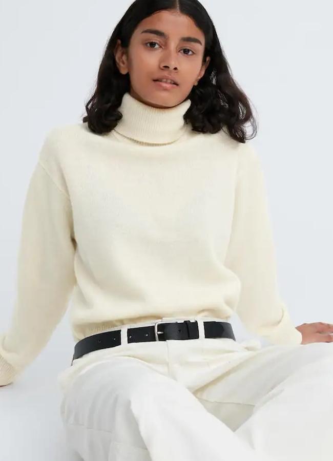 Jersey de cashmere de Uniqlo, 34,90 euros.
