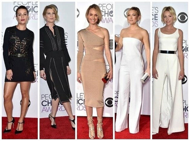 Lea Michelle, Ellen Pompello, Amber Valletta, Kate Hudson y Portia de Rossi en los People's Choice Awards.