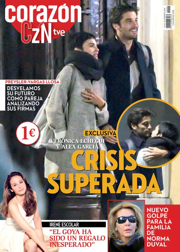 Verónica Echegui y Álex García: crisis superada