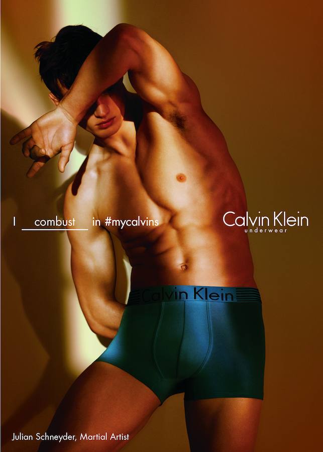 Julian Schneyder en la campaña de Calvin Klein Underwear