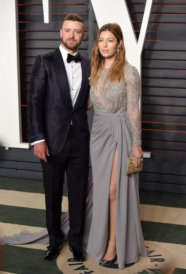 Justin Timberlake y Jessica Biel en la fiesta Vanity Fair