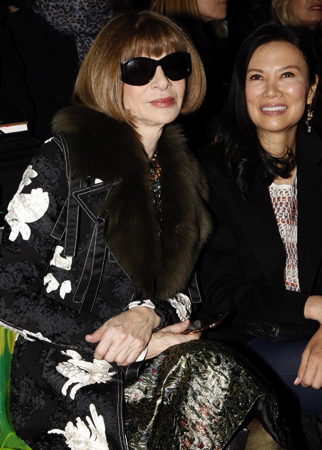 Anna Wintour en el desfile de Cèline en París