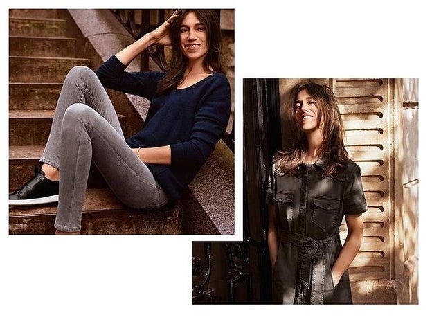 Charlotte Gainsbourg con piezas de la colección cápsula de Comptoir des Cotonniers en colaboración con J Brand.