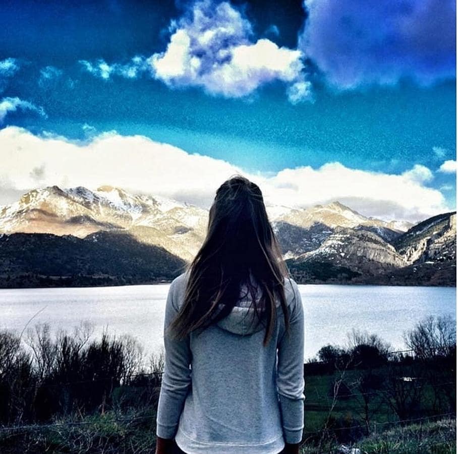 Lara Álvarez disfrutando de la naturaleza asturiana