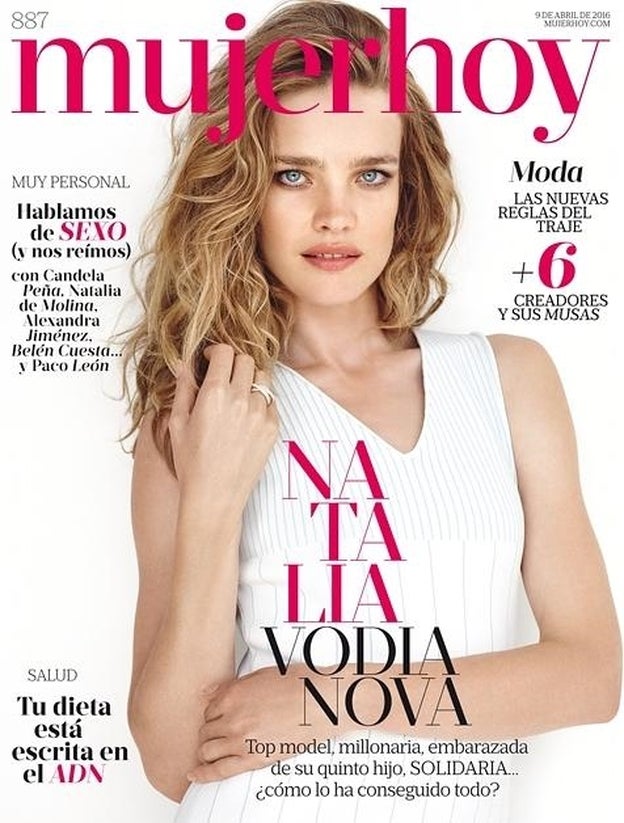 Natalia Vodianova, la madurez y belleza de una 'top model' en portada de Mujerhoy