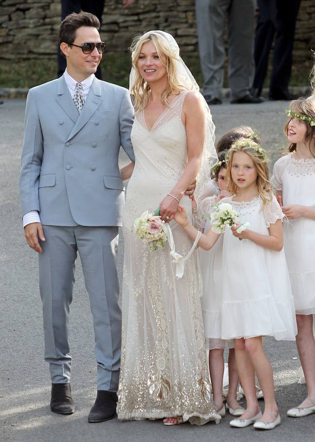 Kate Moss el día de su boda con Jamie Hince