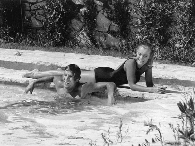 Romy Schneider y Alain Delon, en La piscina.