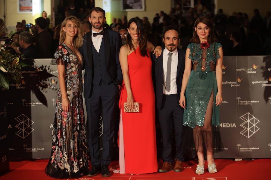 Reparto de la película 'Gernika' en el Festival de cine de Málaga