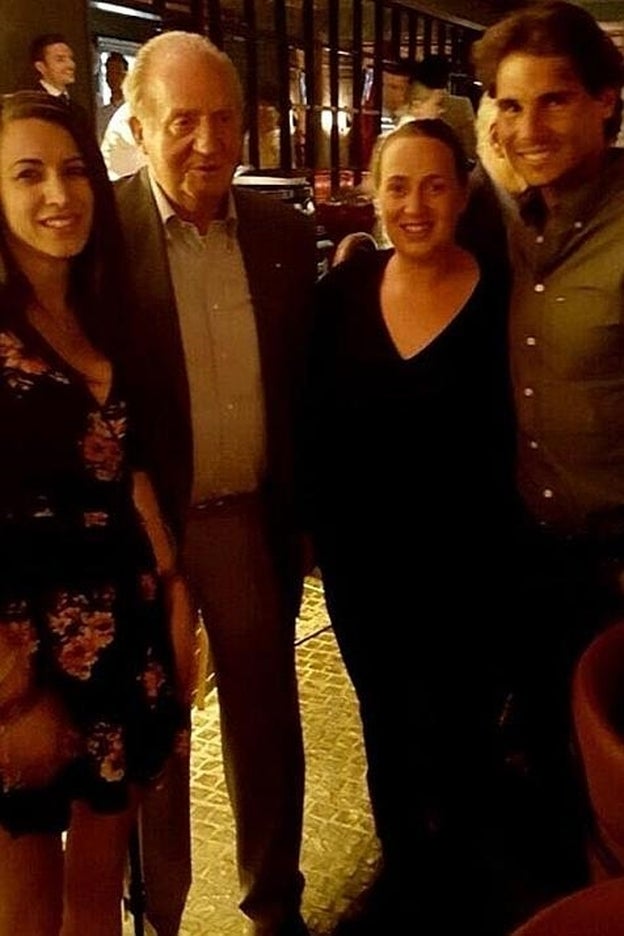 Don Juan Carlos cena con Rafa Nadal