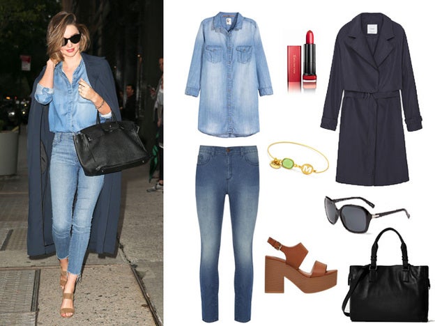 Copia el look 'total denim' de Miranda Kerr