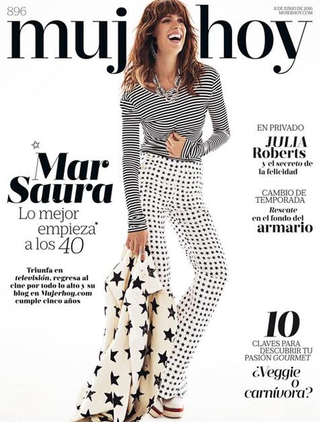 Mar Saura, la belleza no rivaliza con la edad en portada de Mujerhoy