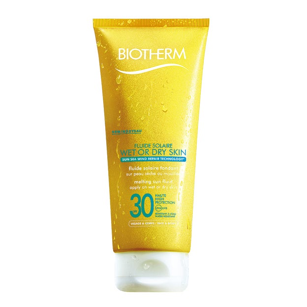 Fluide Solaire Wet or Dry Skin SPF30 de Biotherm (C.P.V).