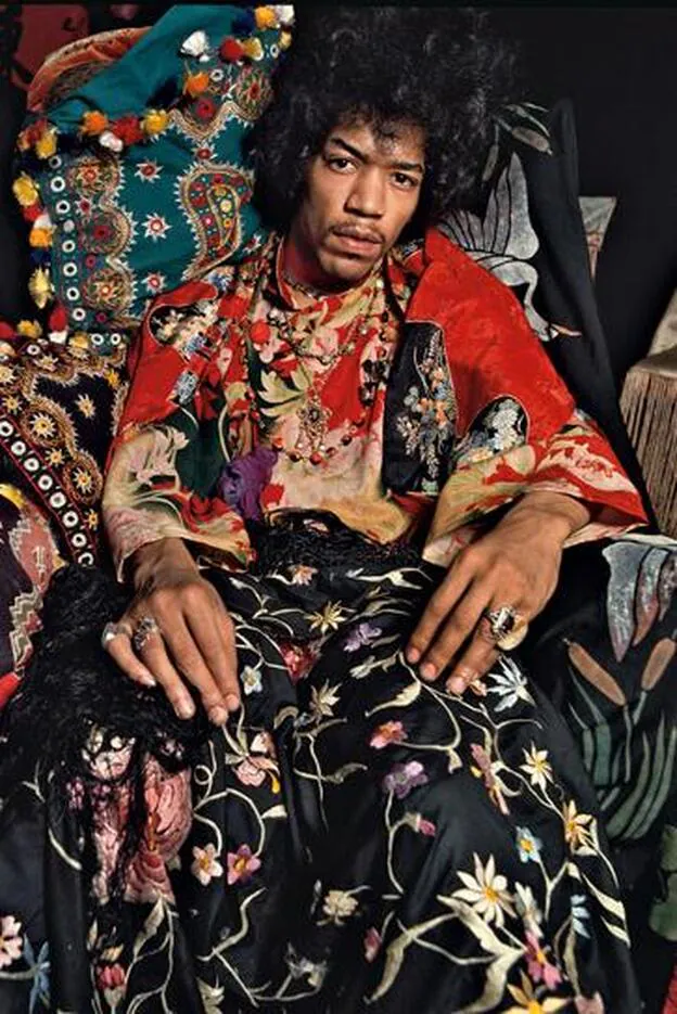 Jimi Hendrix en su piso de Londres (1967)