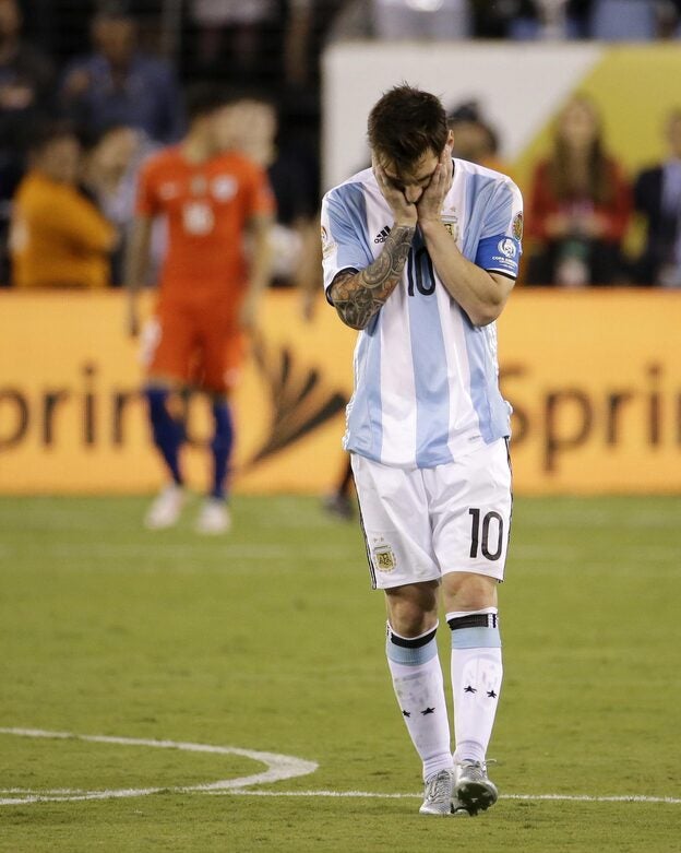 Las lágrimas de Leo Messi tras fallar el penalty de la derrota de Argentina en la Copa América