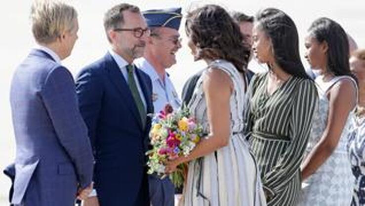 El primer look de Michelle Obama en Madrid