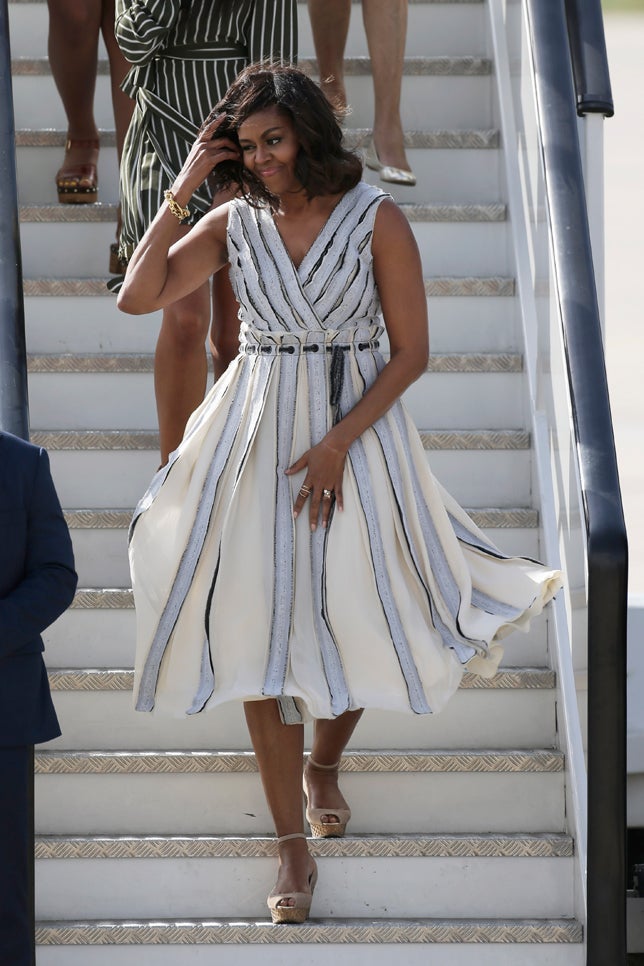 El primer look de Michelle Obama en Madrid