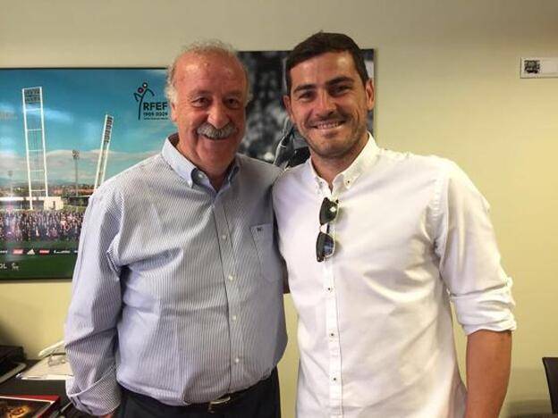 ...Y al final Iker Casillas y Vicente del Bosque hicieron las paces