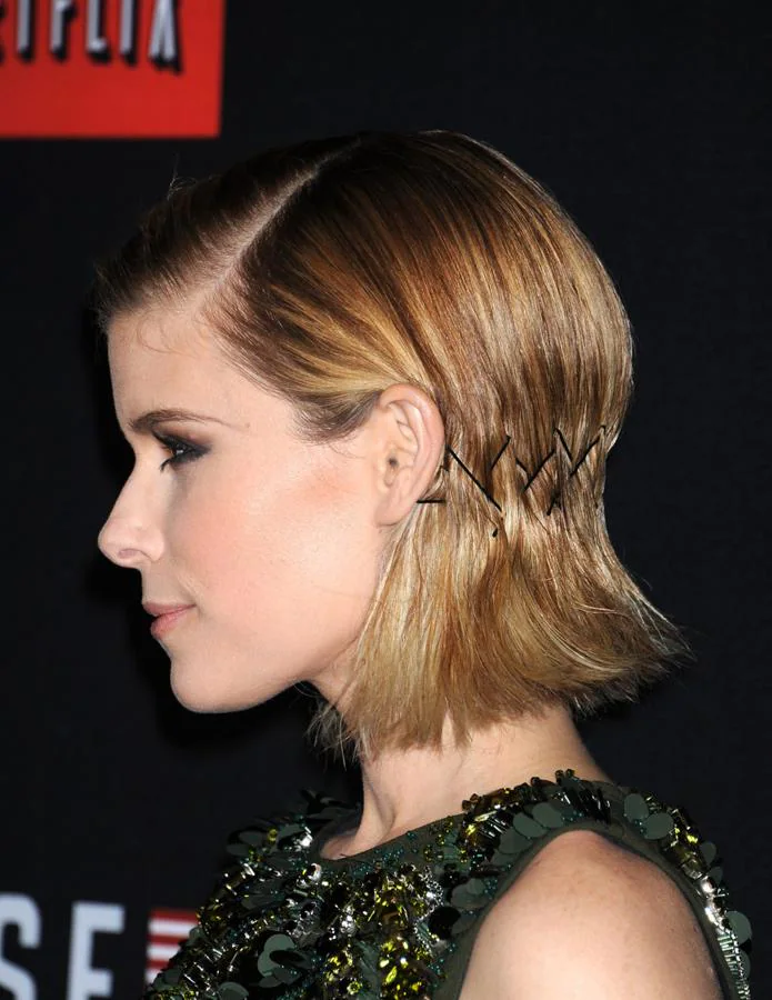 Los peinados con horquillas de las famosas: Kate Mara