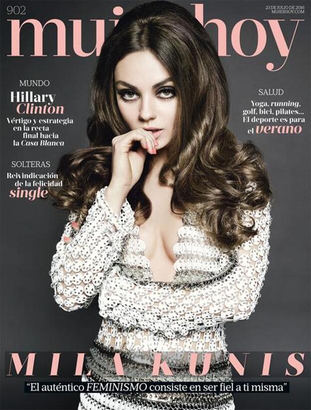 Mila Kunis, la maternidad es sexy en portada de Mujerhoy