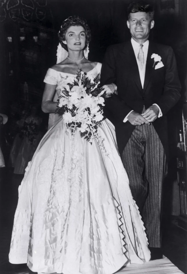 Jackie Kennedy el día de su boda con JFK