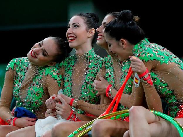 El equipo español de gimnasia rítmica conquista la medalla de plata en Río 2016