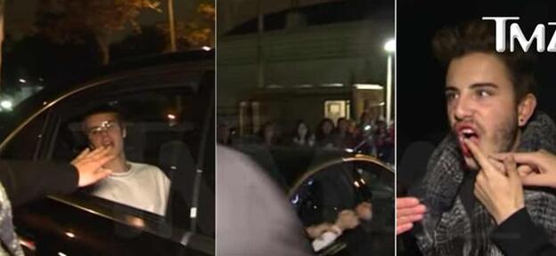 Justin Bieber le pega un puñetazo a un fan en Barcelona y le parte la boca