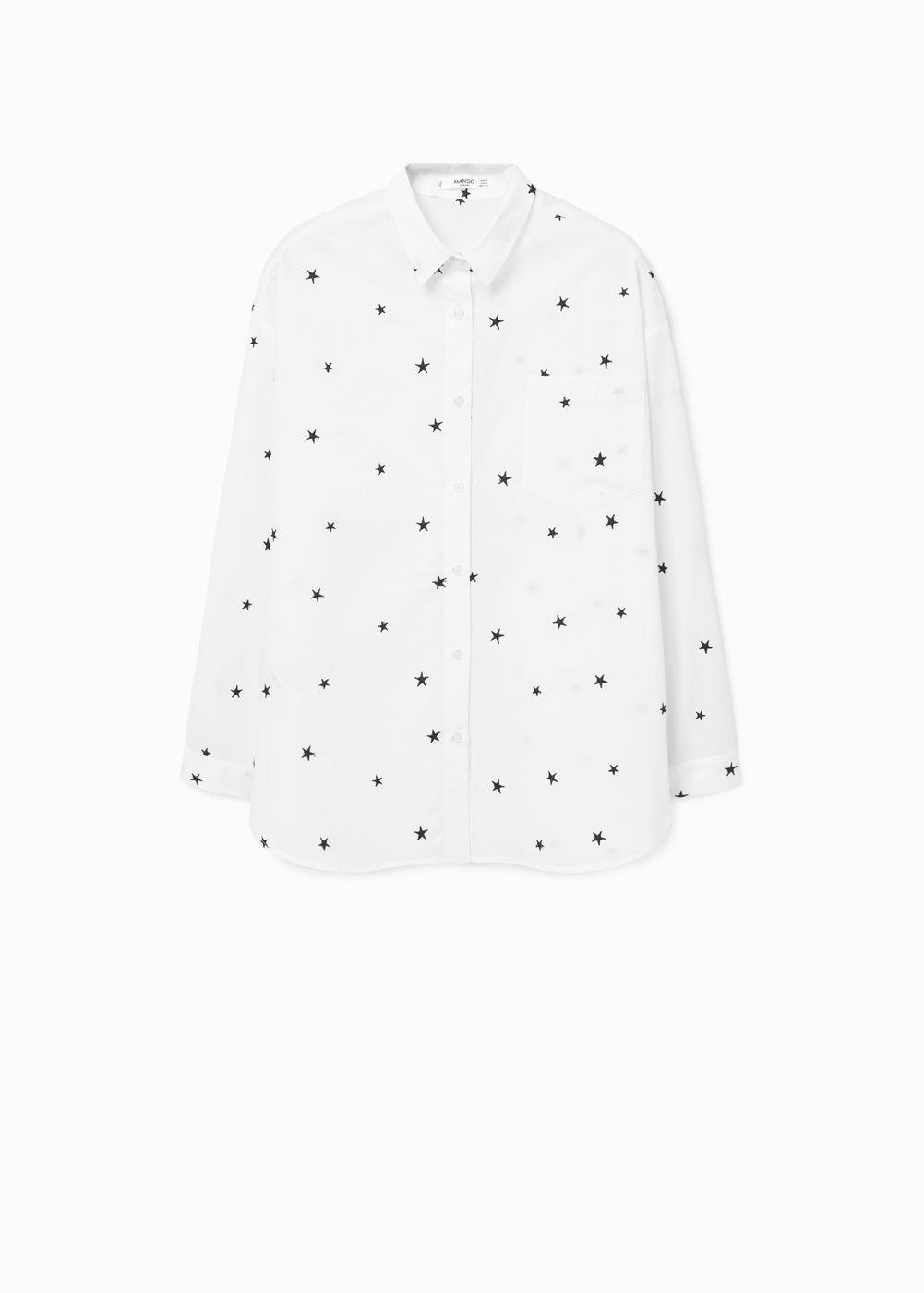 Rebajas invierno 2016-2017: Blusa blanca con estrellas de Mango