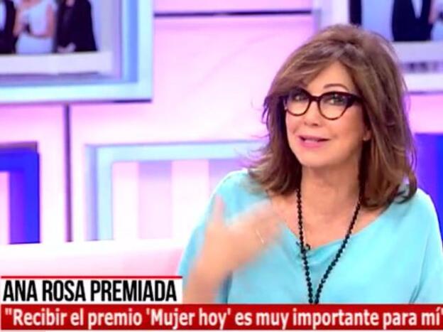 Ana Rosa Quintana agradece el Premio Mujerhoy también desde su programa