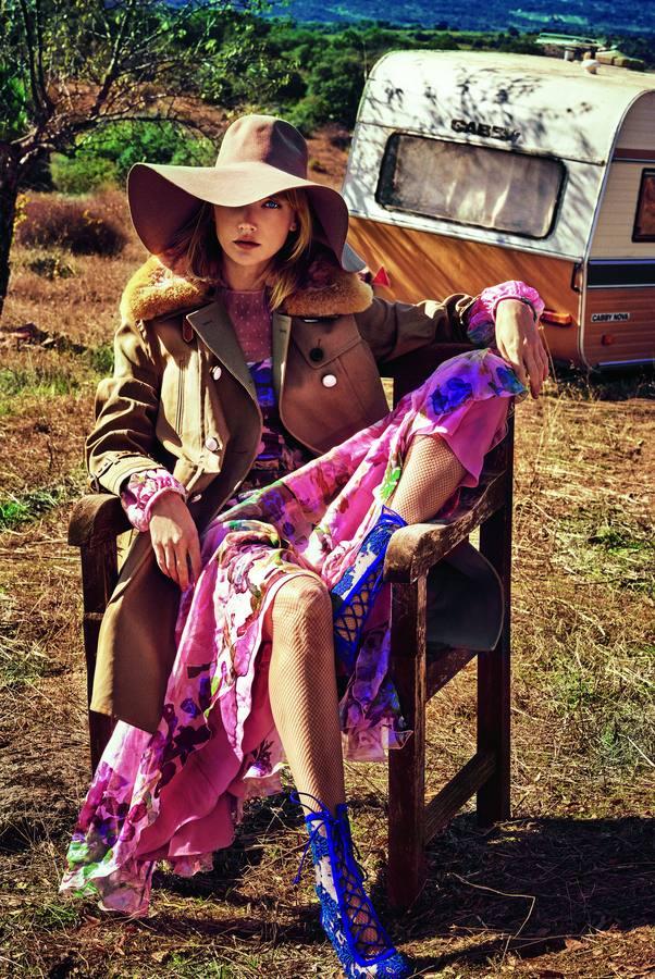 Flores en la carretera