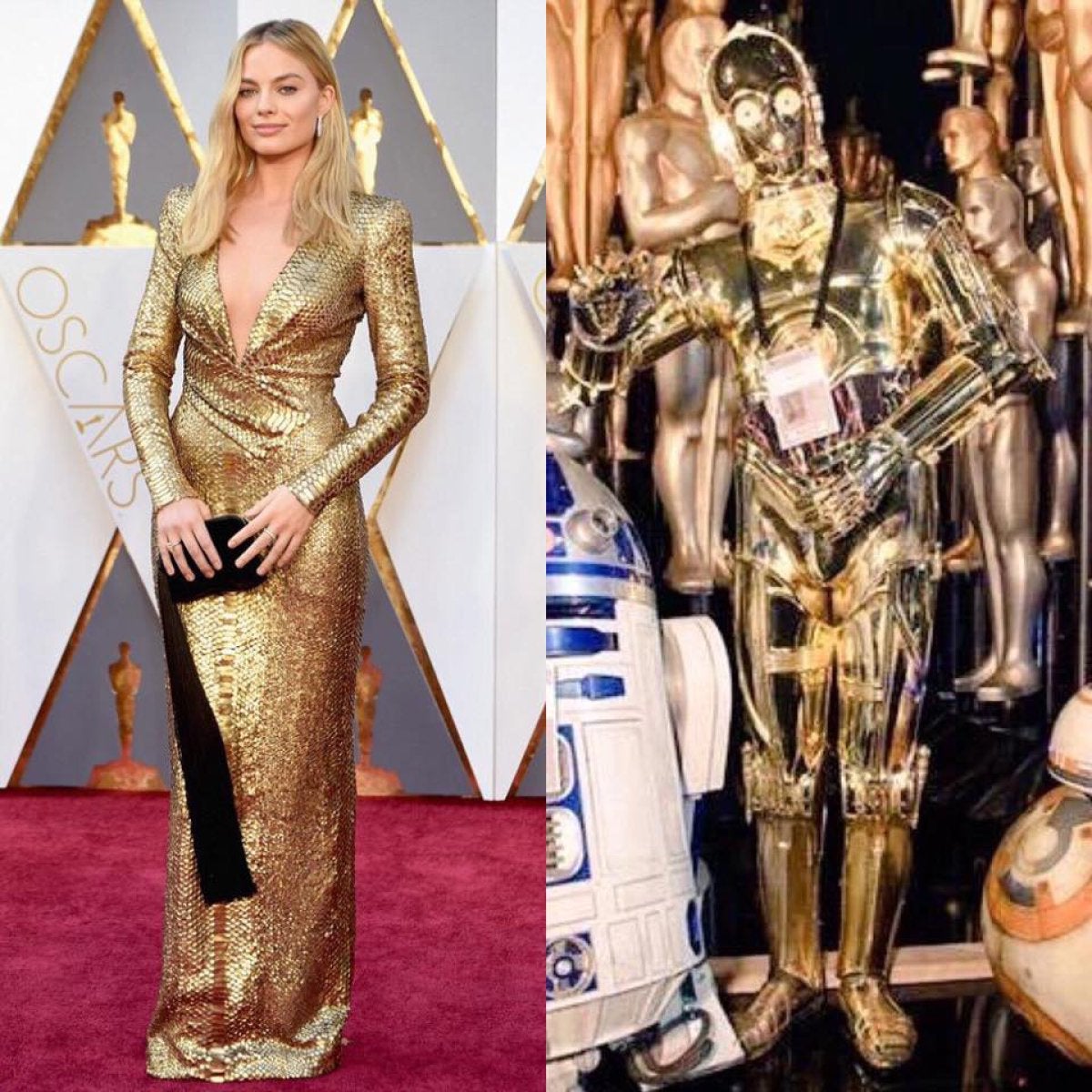 El meme del look de Margot Robbie: Oscar 2016