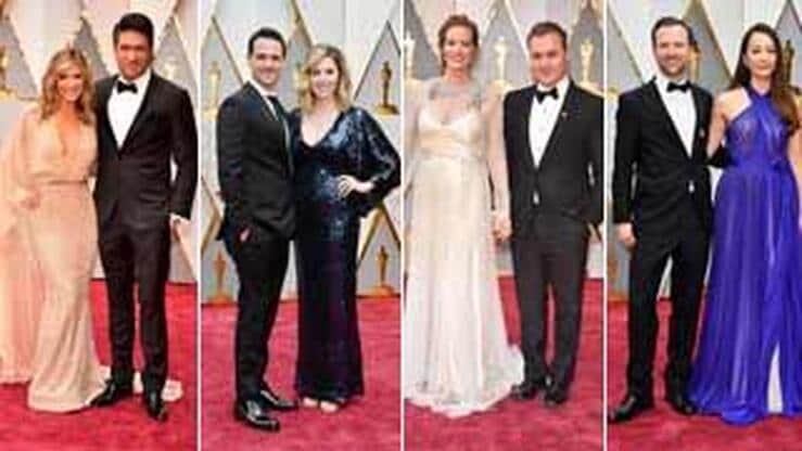 Oscars 2017: parejas en la alfombra roja