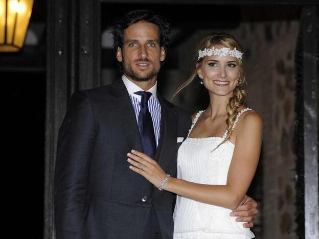 Alba Carrillo y Feliciano López en el día de su boda./gtres.