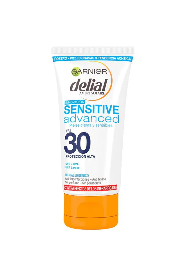 Si sufres acné: Sensitive advanced SPF30 Delial de Garnier