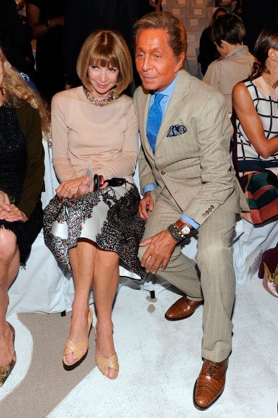 Anna Wintour junto con el diseñador Italiano Valentino