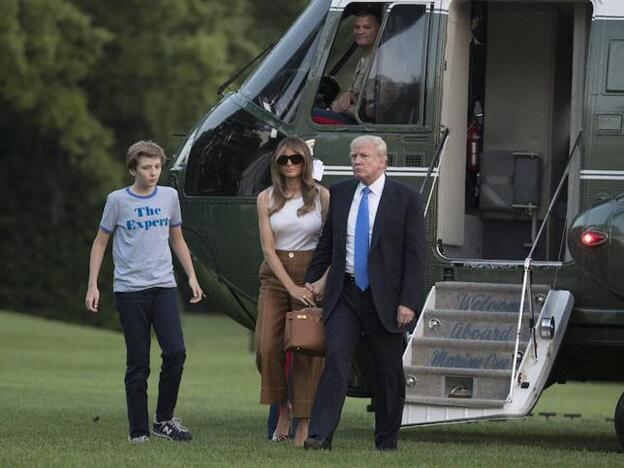 Barron, el hijo de los Trump, ya está en Washington./gtres