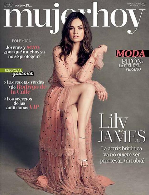 El cambio de Lily James en la portada de Mujerhoy