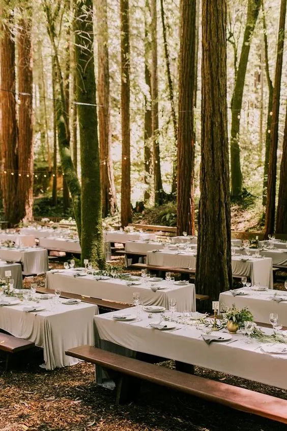 Ideas bonitas para bodas sostenibles: el banquete