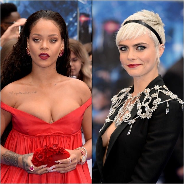 El duelo de estilo entre Rihanna y Cara Delevingne en el entreno de 'Valerian'
